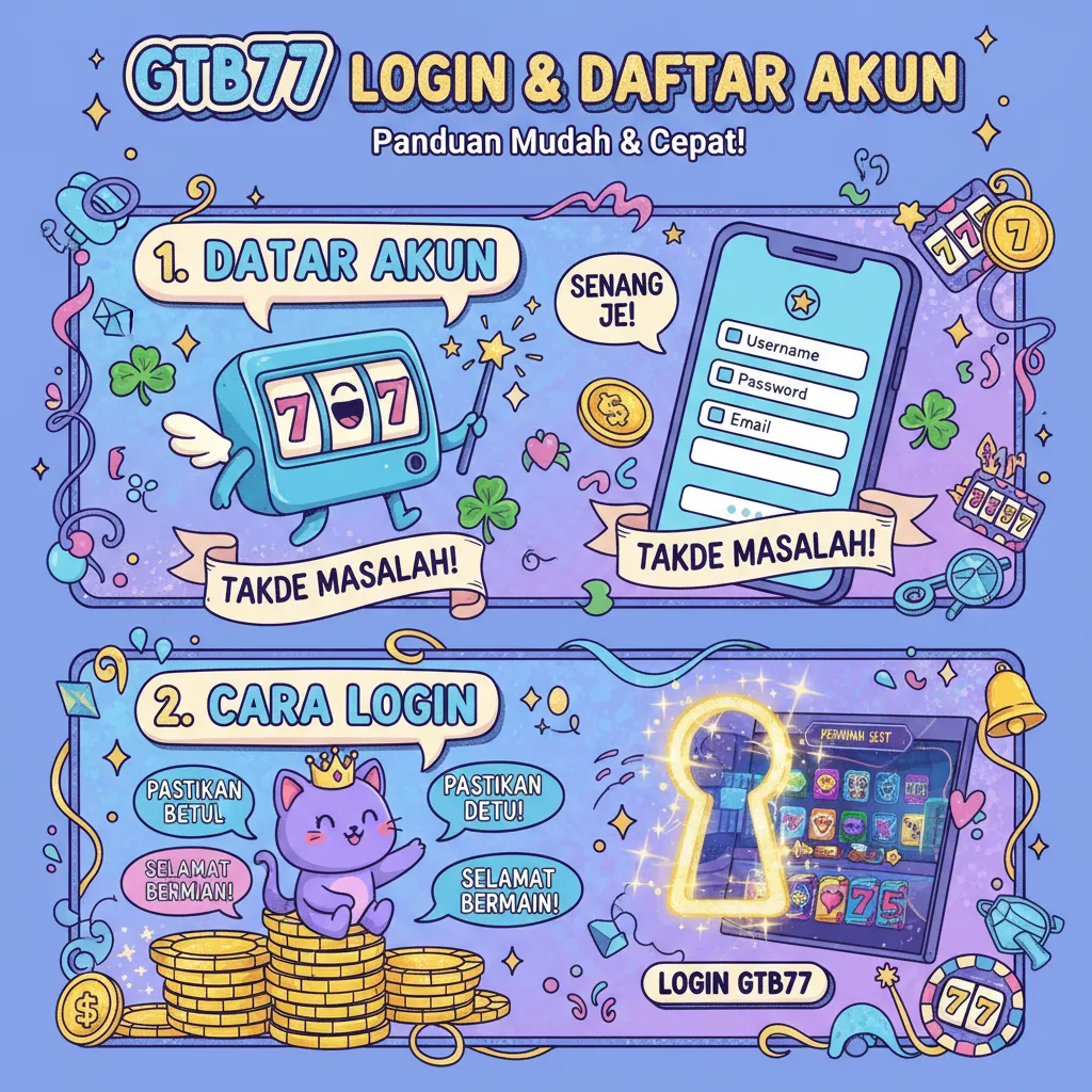 Cara GTB77 Login dan Daftar Akaun Pengguna