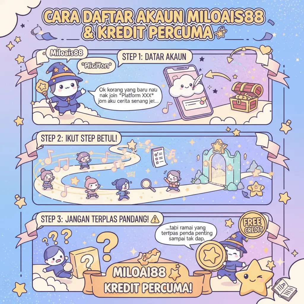 Cara Daftar Akaun Miloais88 & Kredit Percuma